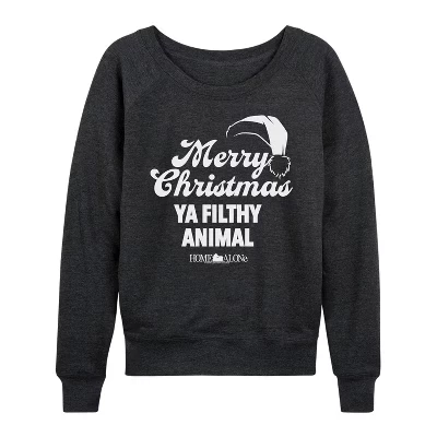 Женский лонгслив Home Alone Merry Christmas, графитовый