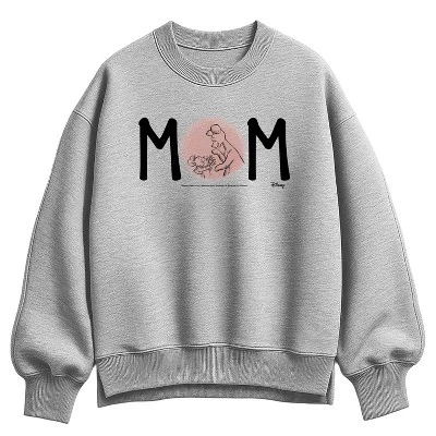 Женская толстовка Mom With Kanga and Roo Oversize из флиса athletic heather