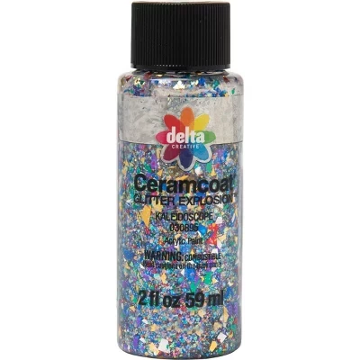 Краска акриловая Delta Ceramcoat Glitter 59 мл, калейдоскоп