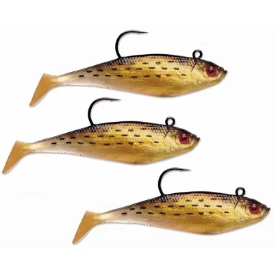 Приманка Storm Wildeye Swim Shad 06, 3 шт., золотистая