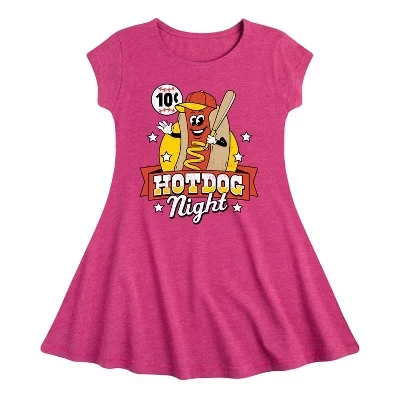 Графичное платье с коротким рукавом Ten Cent Hotdog Night Fit & Flair цвета Хизер фуксия