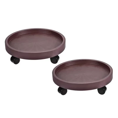 Подставка под горшок Unique Bargains, 2 шт, коричневая
