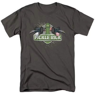 Футболка для взрослых Rick And Morty Pickle Rick с рисунком древесного угля