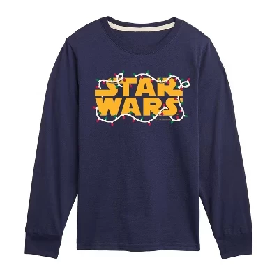 Лонгслив для мальчиков Star Wars Life Day Lights, синий