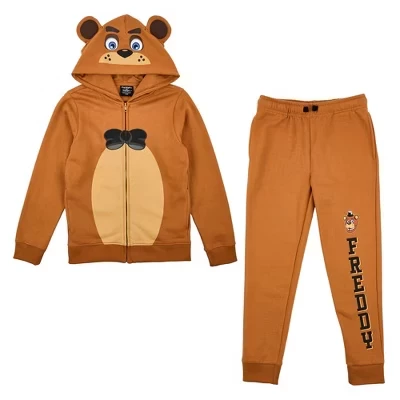 Детский комплект Freddy Fazbear худи и джоггеры, коричневый