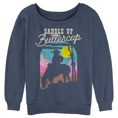 Женская толстовка Juniors Womens Lost Gods Saddle Up в стиле лютик синий вереск