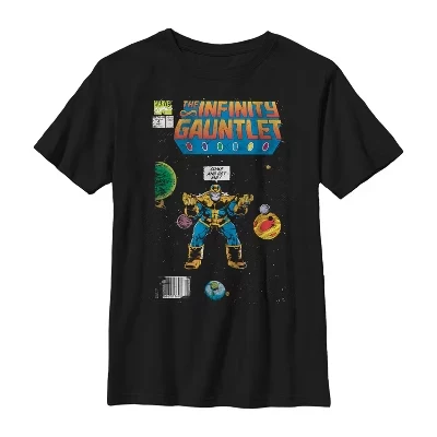 Футболка для мальчиков Marvel Thanos Infinity Gauntlet, черная