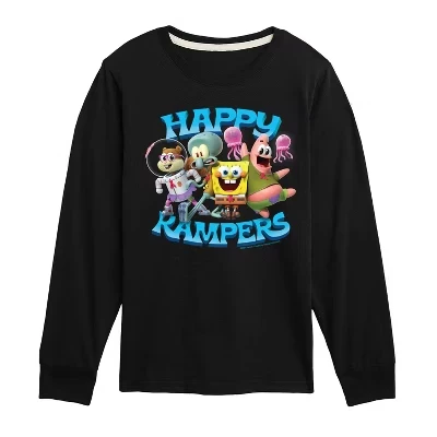 Футболка Kamp Koral Happy Kampers с длинным рукавом и графическим рисунком, черная