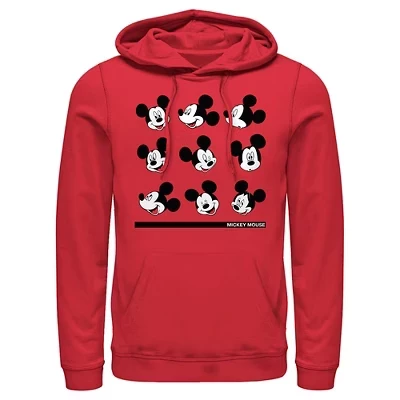 Мужское худи Mickey Mouse & Friends «Эмоции», красное