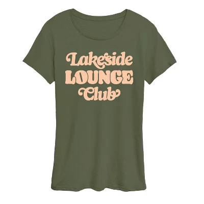 Женская футболка Lakeside Lounge Club с коротким рукавом и рисунком burnt olive