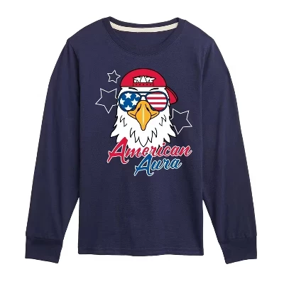 Футболка с длинным рукавом American Aura Eagle с графическим принтом