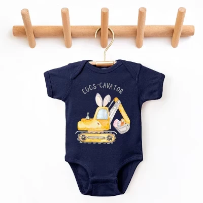 Детское боди The Juniper Shop Eggs-Cavator, синее