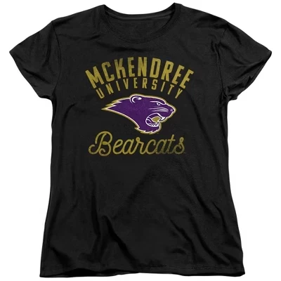 Женская футболка Mckendree University Bearcats черного цвета