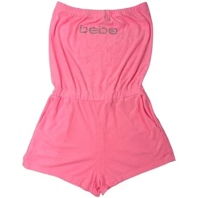 Женский ромпер bebe из махровой ткани, нежно-розовый