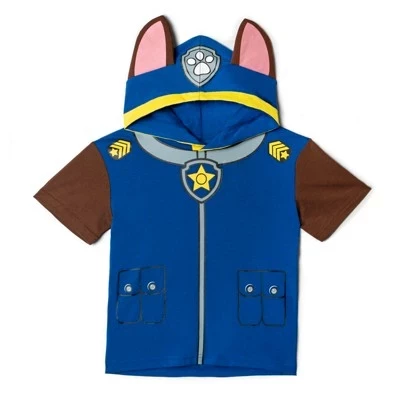 Детская футболка Paw Patrol с капюшоном, синяя