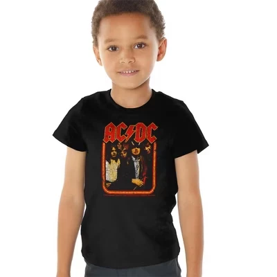 Футболка ACDC Group Distressed для маленьких мальчиков черного цвета