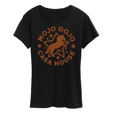 Женская футболка Mojo Dojo Casa House с коротким рукавом и рисунком, черная