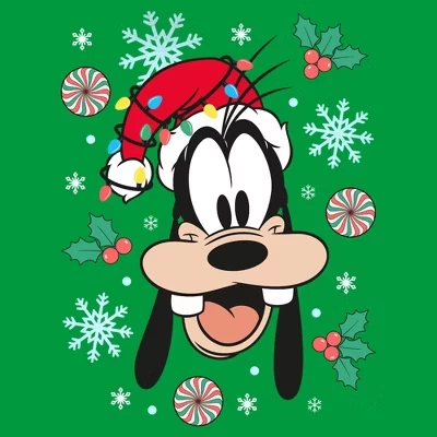 Женская рождественская шляпа с украшениями Mickey & Friends для юниоров, футболка с портретом Гуфи, ирландский зеленый