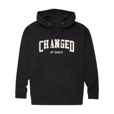 Мужской флисовый пуловер с капюшоном Changed By Grace Collegiate Graphic черный
