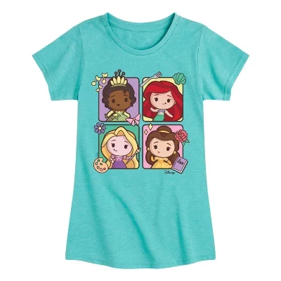 Детская футболка Disney Princess: Тиана и др., бирюзовая