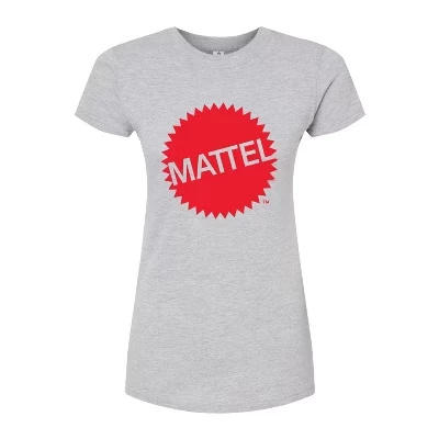 Женская приталенная футболка Mattel Original Logo, серая
