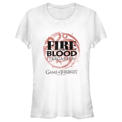 Женская футболка Game of Thrones Fire and Blood, белая