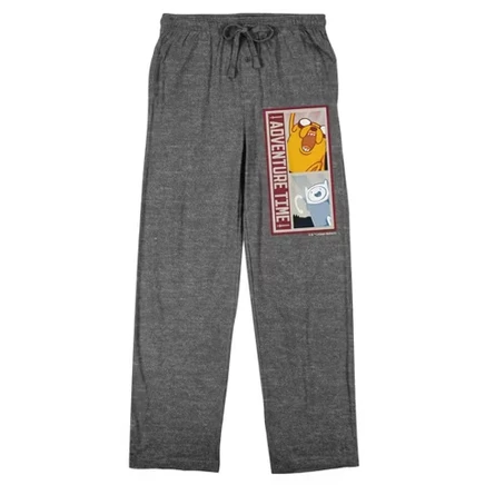 Finn and Jake Men's Heather Gray Sleep Pajama Pants