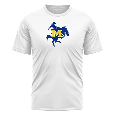 Мужская спортивная футболка Campus Lab Mcneese State University с основным логотипом белого цвета