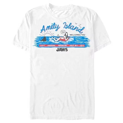 Men's Jaws Amity Island Billboard T-Shirt white