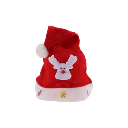 Новогодняя шапка Unique Bargains с оленем, красная