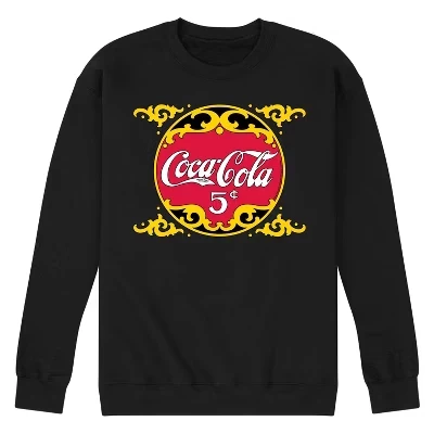 Мужская флисовая толстовка с графическим логотипом Coca Cola Heritage, цвет черный