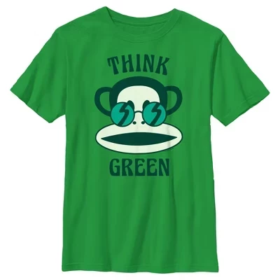 Мальчиковая футболка Paul Frank Julius «Think Green», зелёная