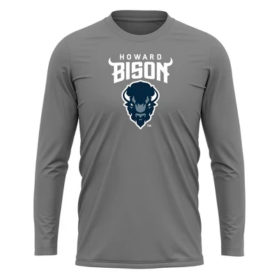 Мужской лонгслив NCAA Howard University, угольный