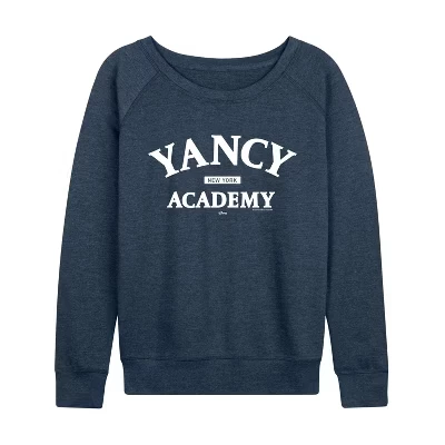 Женская легкая махровая рубашка Yancy Academy с широким вырезом и длинным рукавом с графическим рисунком цвета Хизер индиго от Yancy Academy