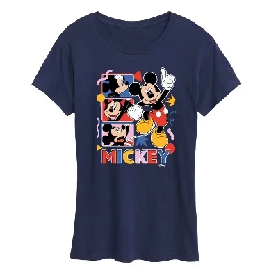 Женская футболка Disney «Микки: памятные панели», синяя
