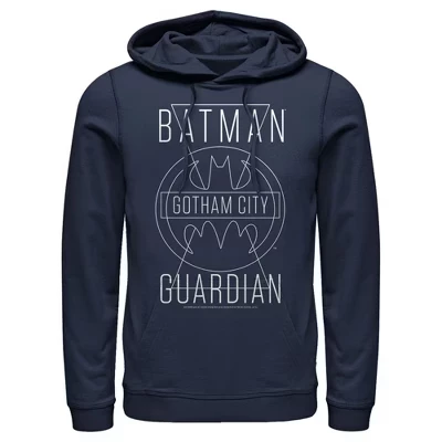 Мужская толстовка с капюшоном Batman Gotham City Guardian синего цвета
