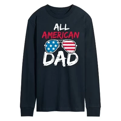 Мужская футболка All American Dad с длинным рукавом и графическим рисунком