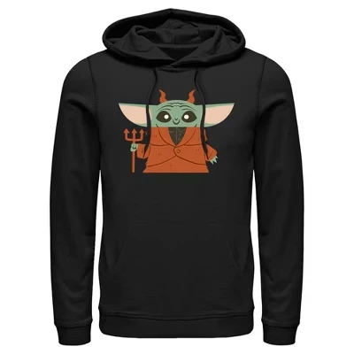 Мужская : Толстовка с капюшоном The Mandalorian Halloween Devil Grogu черный