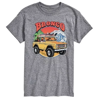 Мужская футболка Ford Bronco Beach, серый меланж