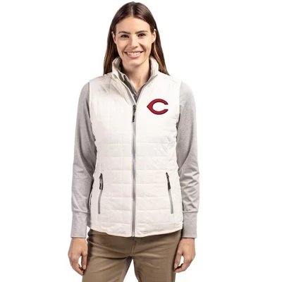 Женский утепленный жилет-фугу Cincinnati Reds Rainier PrimaLoft® с эко-изоляцией на молнии из кокоса