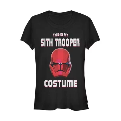 Женская футболка Juniors Womens : The Rise of Skywalker, костюм Ситхского десантника на Хэллоуин, черная