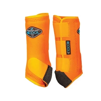 Ботинки Professional's Choice 2XCOOL Horse Front Boots - Тройное охлаждение и поддержка из кевлара - Несколько размеров оранжевого цвета