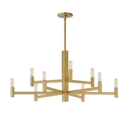 Люстра Emana 9 - Light из натуральной состаренной латуни