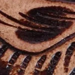 Мужской кожаный складной кошелек CTM Feather Tooled, коричневый