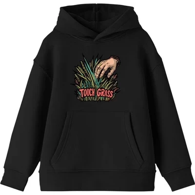 Молодежная толстовка с длинным рукавом Labbing Touch Grass Gamer Nerd черный