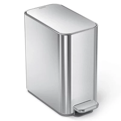 Урна с педалью SimpleHuman 5 л из нерж. стали, серебристая
