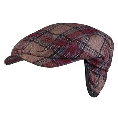 Мужская кепка-ушанка в клетку Tartan Plaid Ivy Contemporary бежевого цвета