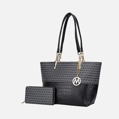 Женская вместительная внутренняя сумка Sasha Tote из веганской кожи от Mia K black
