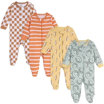 Для мальчиков слип Onesies Sleep N Plays, 4 шт., мультиколор