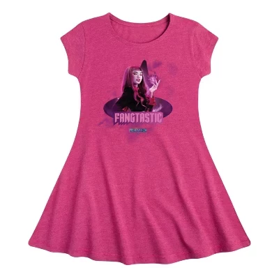 Дракулаура, ОНА ЖЕ Fangtastic Fit & Flair, в графическом платье с короткими рукавами цвета Хизер фуксия